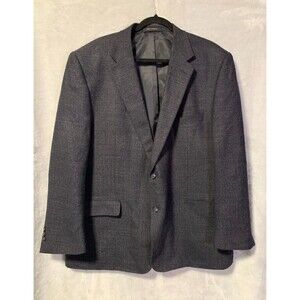 Finchley Blazer‎ Mens 46R Charcoal Gray Wool Two Button Jacket Tweed
